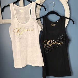 Guess Racer Back Shirt: 2 available (Black/White)